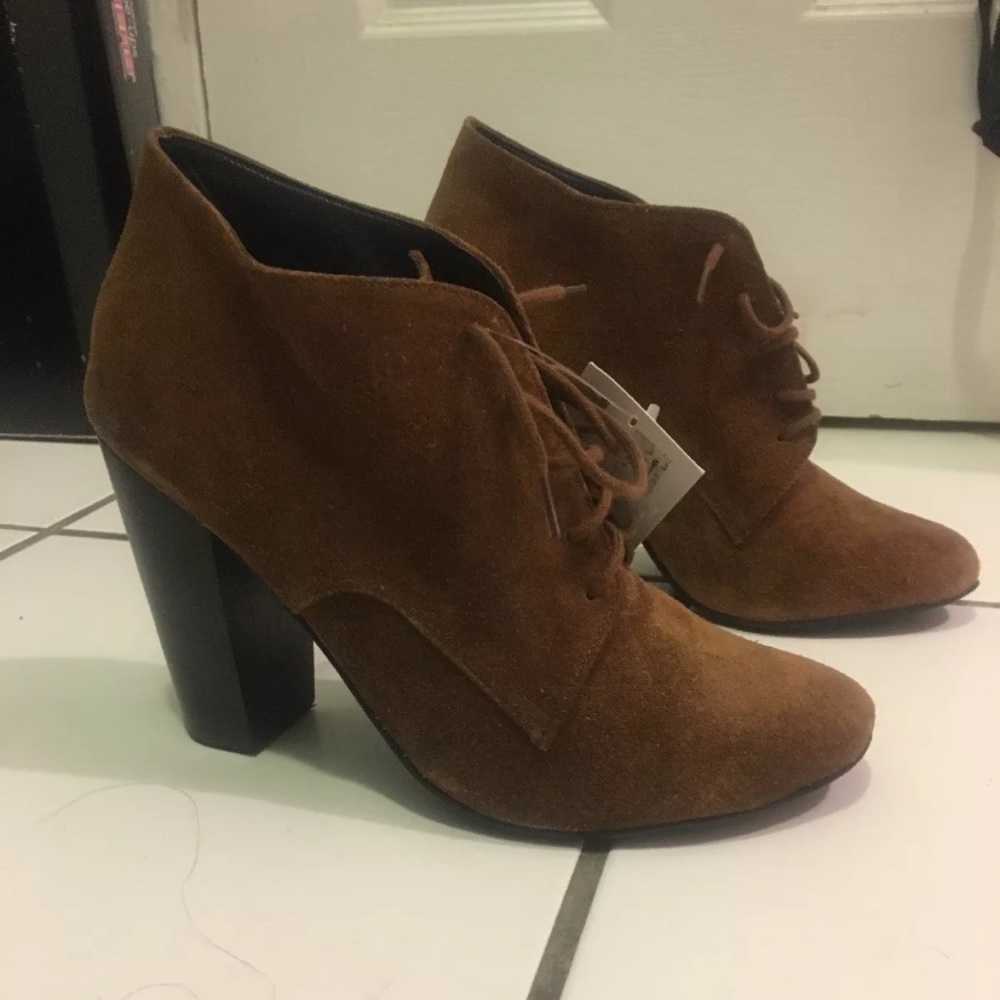 American Apparel brown suede booties